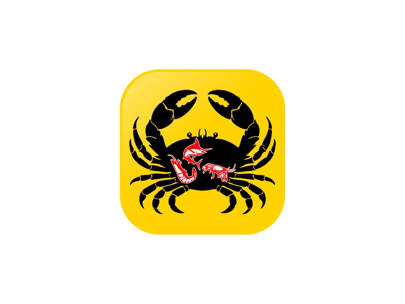 Crawfish&seafood app logo Logo Design